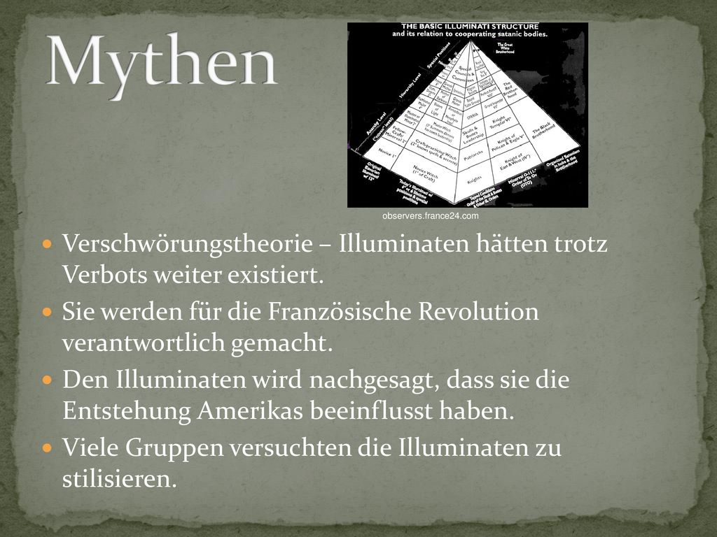 Mythen observers.france24.com. Verschwörungstheorie – Illuminaten hätten trotz Verbots weiter existiert.