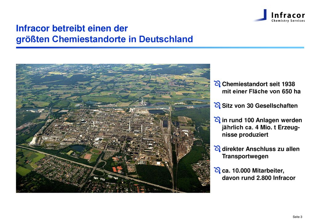 Infracor betreibt einen der größten Chemiestandorte in Deutschland