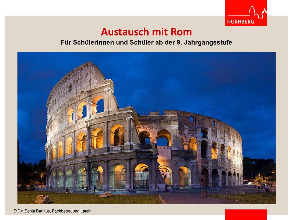 Austausch mit Rom Für Schülerinnen und Schüler ab der 9. Jahrgangsstufe