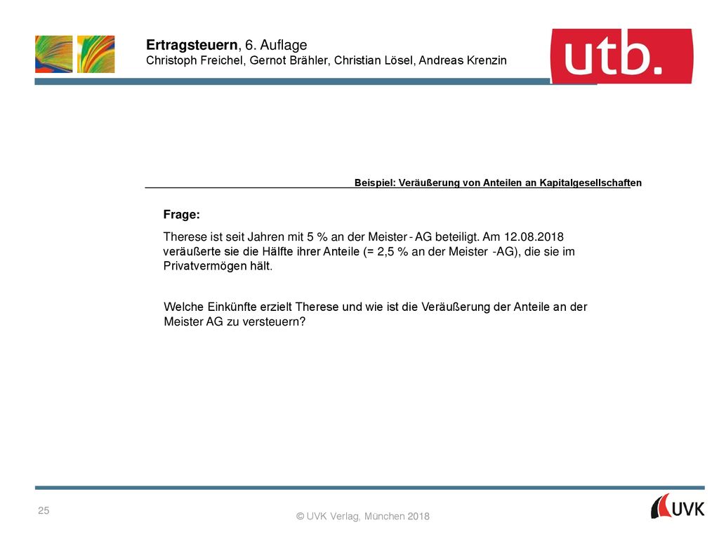 Therese ist seit Jahren mit 5 % an der Meister -