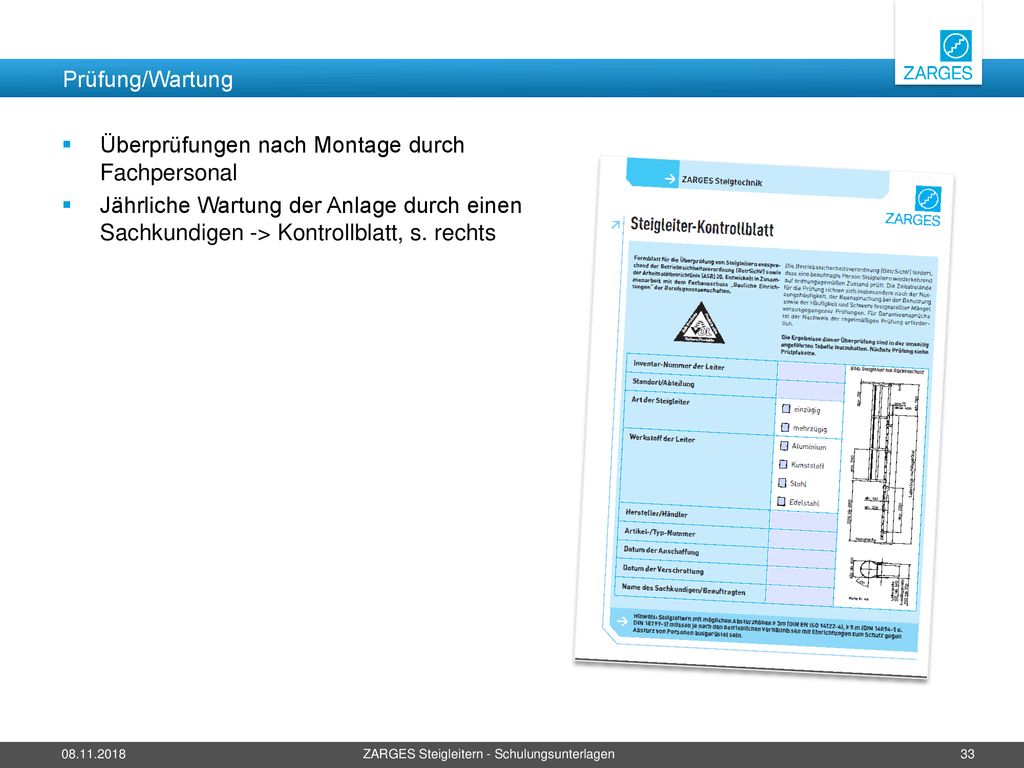 Überprüfungen nach Montage durch Fachpersonal