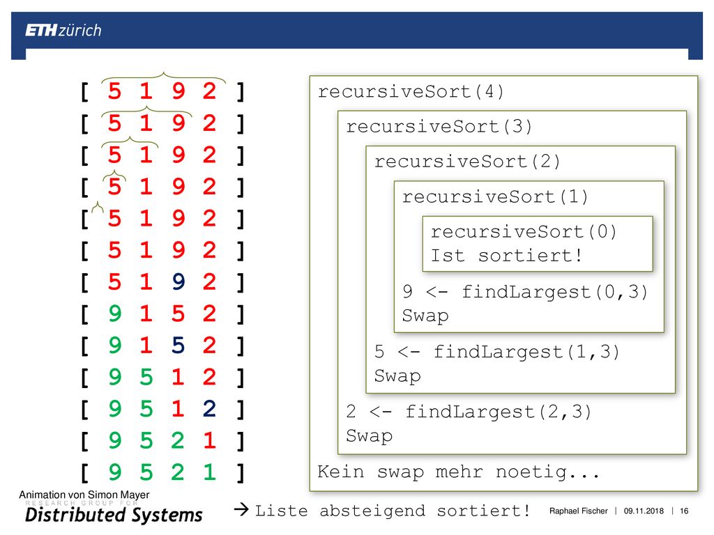 [ ] [ ] [ ] [ ] recursiveSort(4)