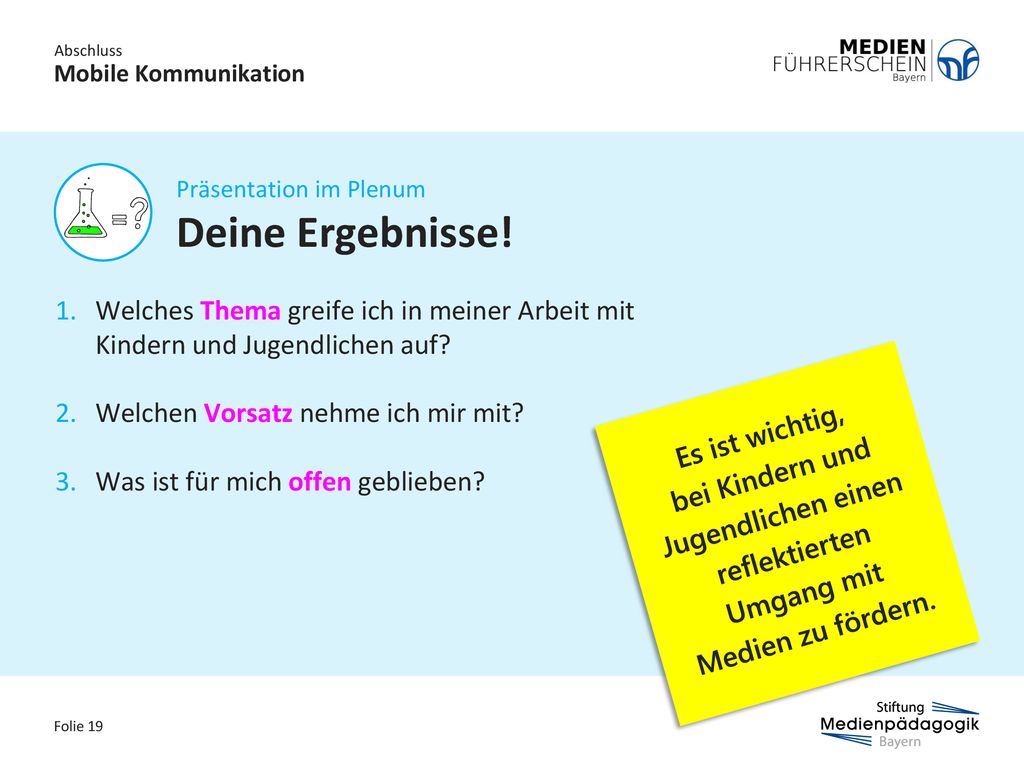 Deine Ergebnisse! Welches Thema greife ich in meiner Arbeit mit