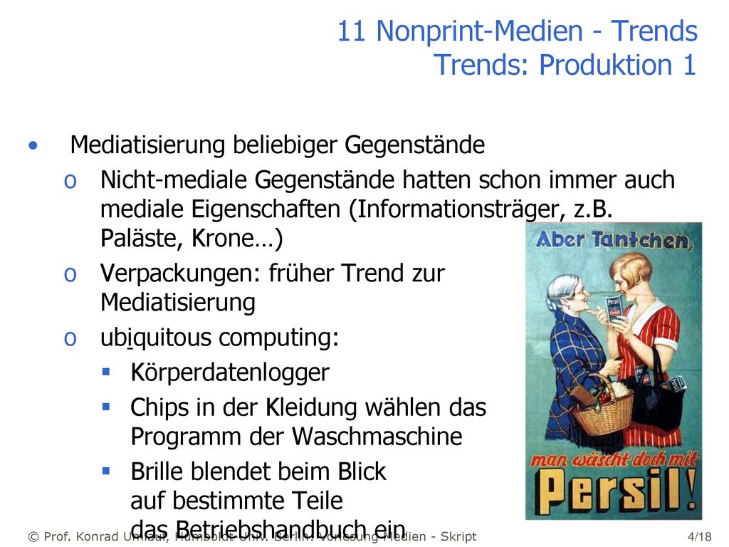 11 Nonprint-Medien - Trends Trends: Produktion 1