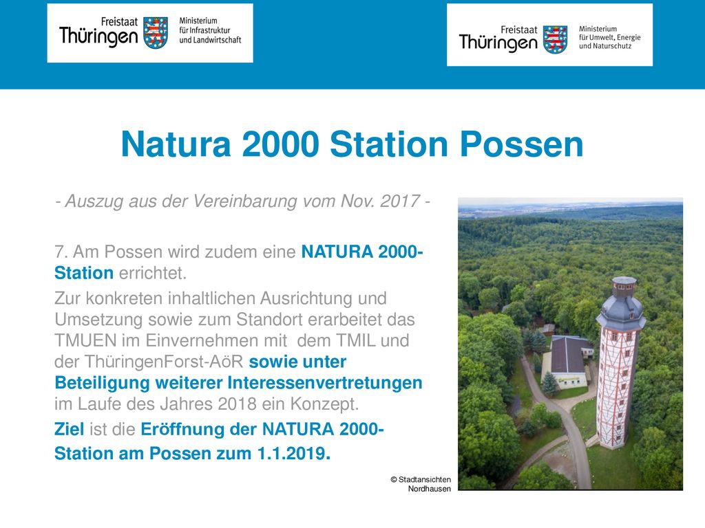 Natura 2000 Station Possen - Auszug aus der Vereinbarung vom Nov Am Possen wird zudem eine NATURA 2000-Station errichtet.