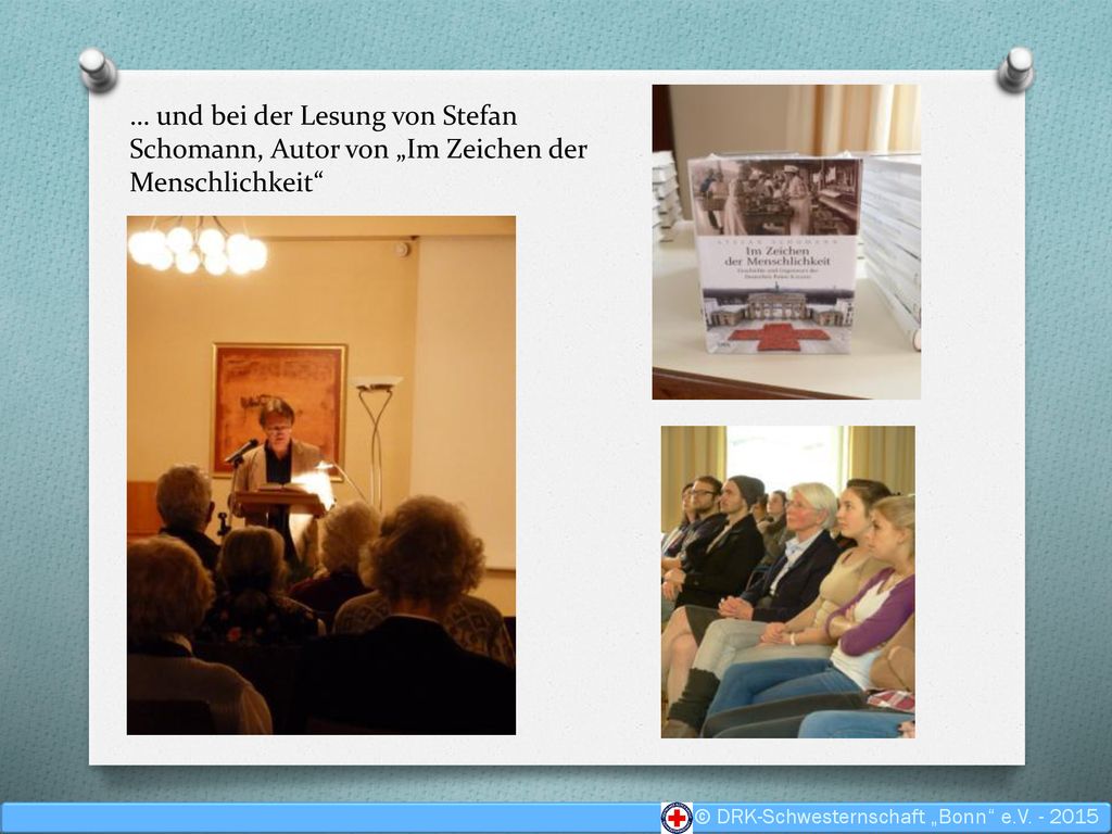 … und bei der Lesung von Stefan Schomann, Autor von „Im Zeichen der Menschlichkeit