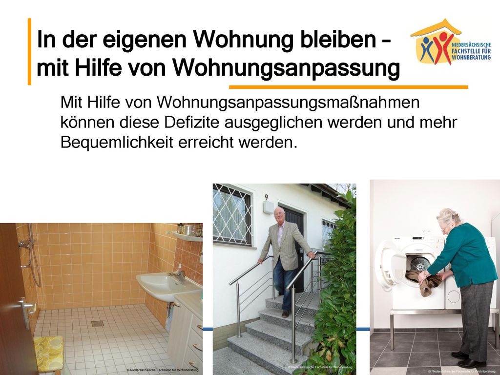 In der eigenen Wohnung bleiben – mit Hilfe von Wohnungsanpassung