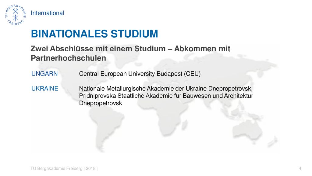 International Binationales Studium. Zwei Abschlüsse mit einem Studium – Abkommen mit Partnerhochschulen.