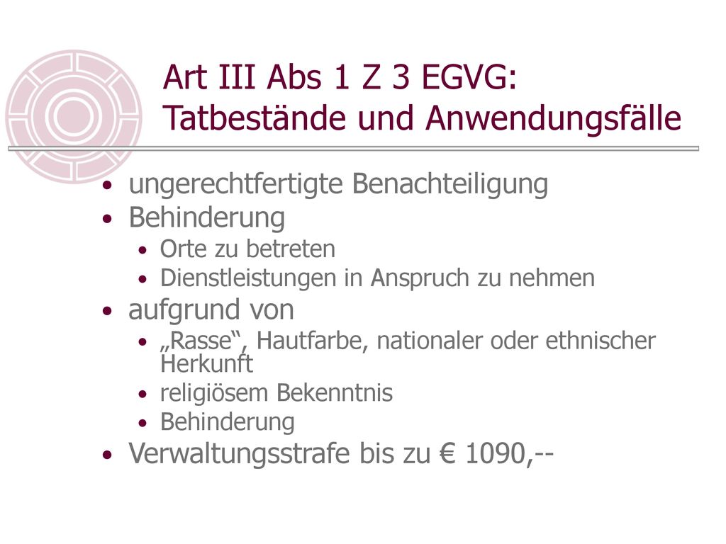 Art III Abs 1 Z 3 EGVG: Tatbestände und Anwendungsfälle