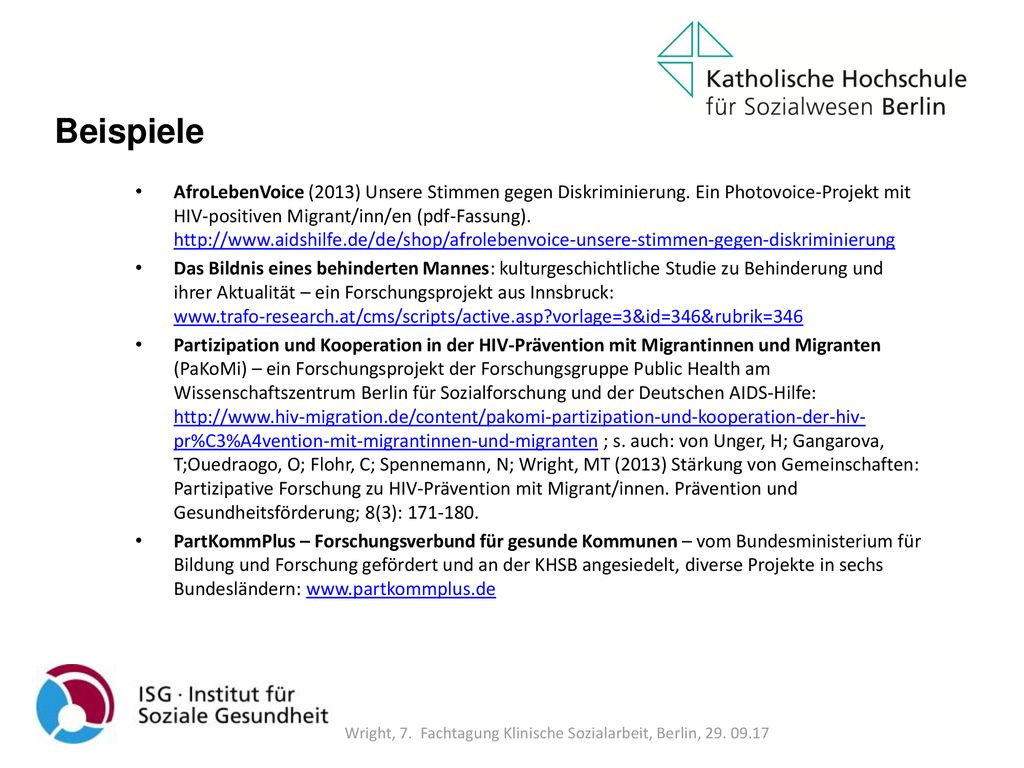 Wright, 7. Fachtagung Klinische Sozialarbeit, Berlin,
