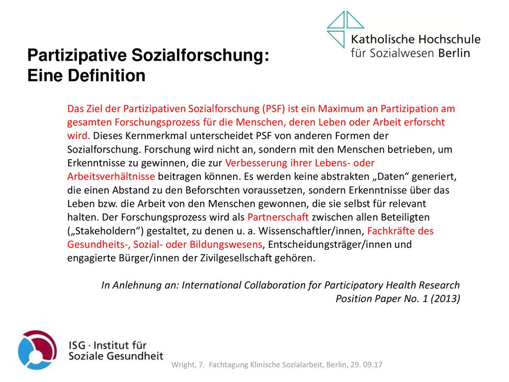 Wright, 7. Fachtagung Klinische Sozialarbeit, Berlin,