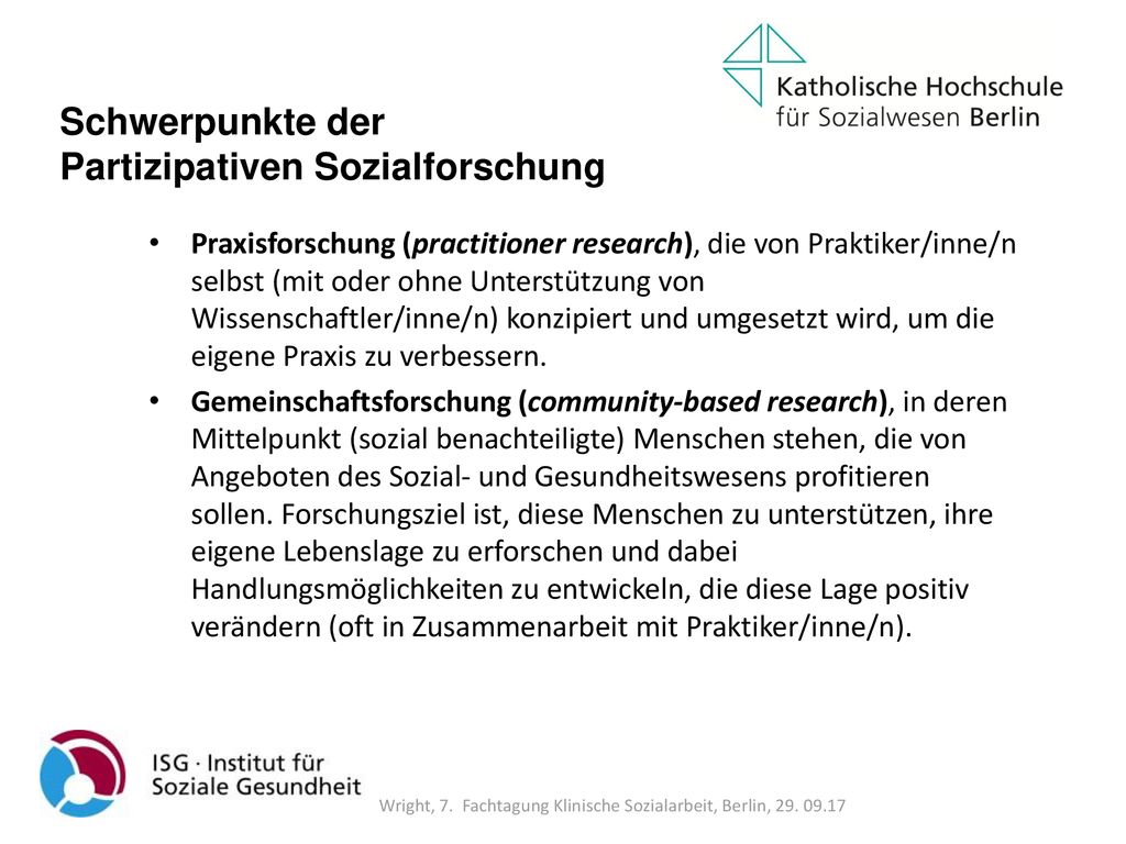 Wright, 7. Fachtagung Klinische Sozialarbeit, Berlin,