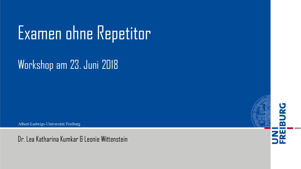 Examen ohne Repetitor Workshop am 23. Juni 2018