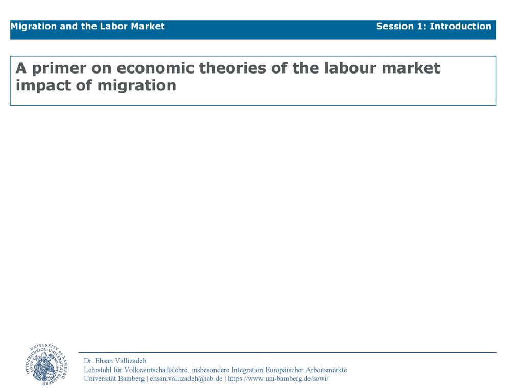 A primer on economic theories of the labour market impact of migration