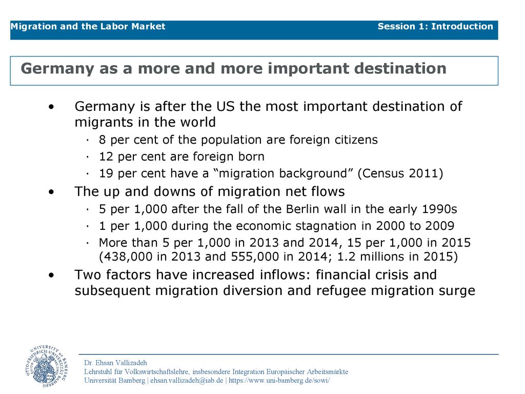 Germany as a more and more important destination