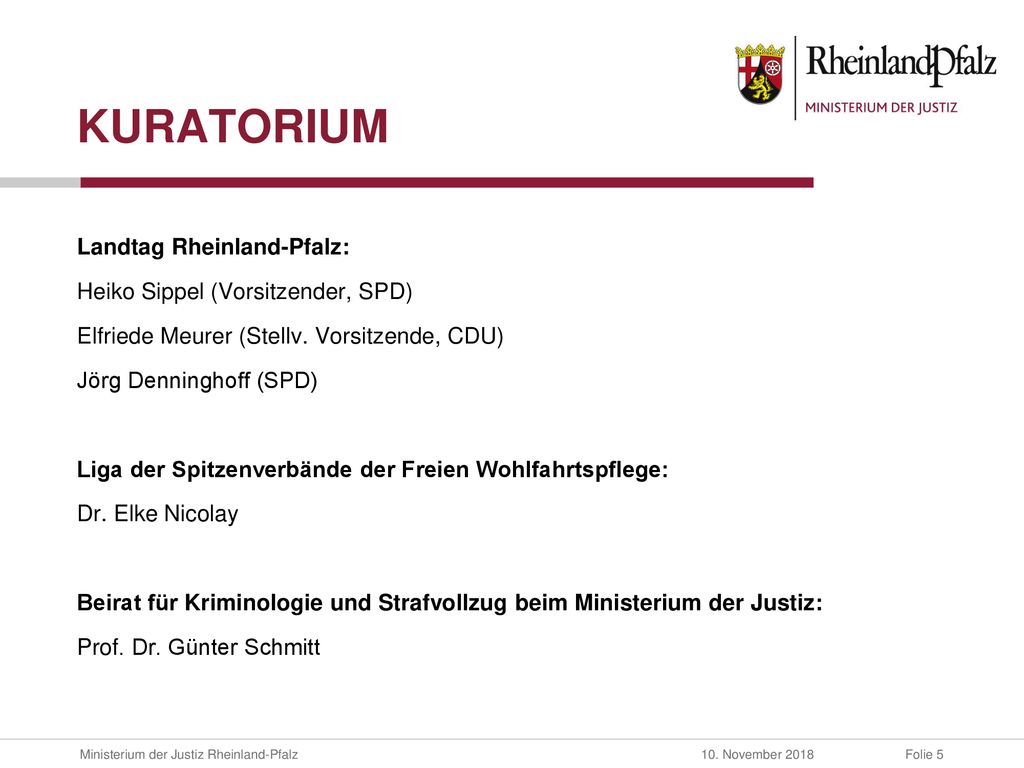 Kuratorium Landtag Rheinland-Pfalz: Heiko Sippel (Vorsitzender, SPD)
