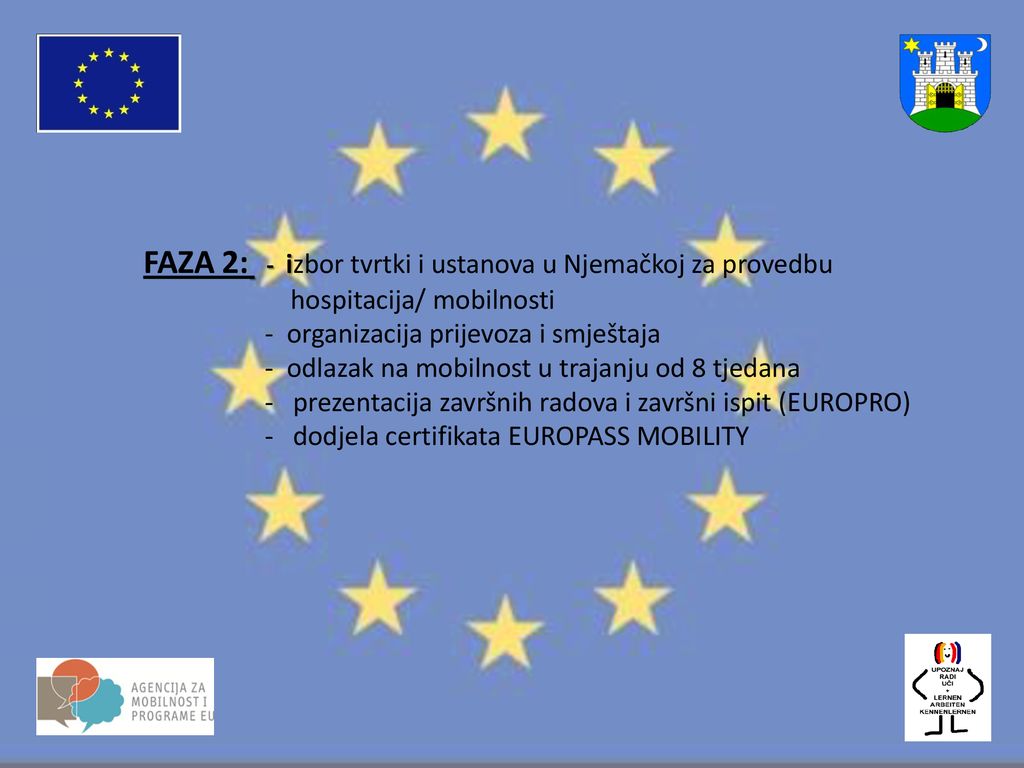 FAZA 2: - izbor tvrtki i ustanova u Njemačkoj za provedbu