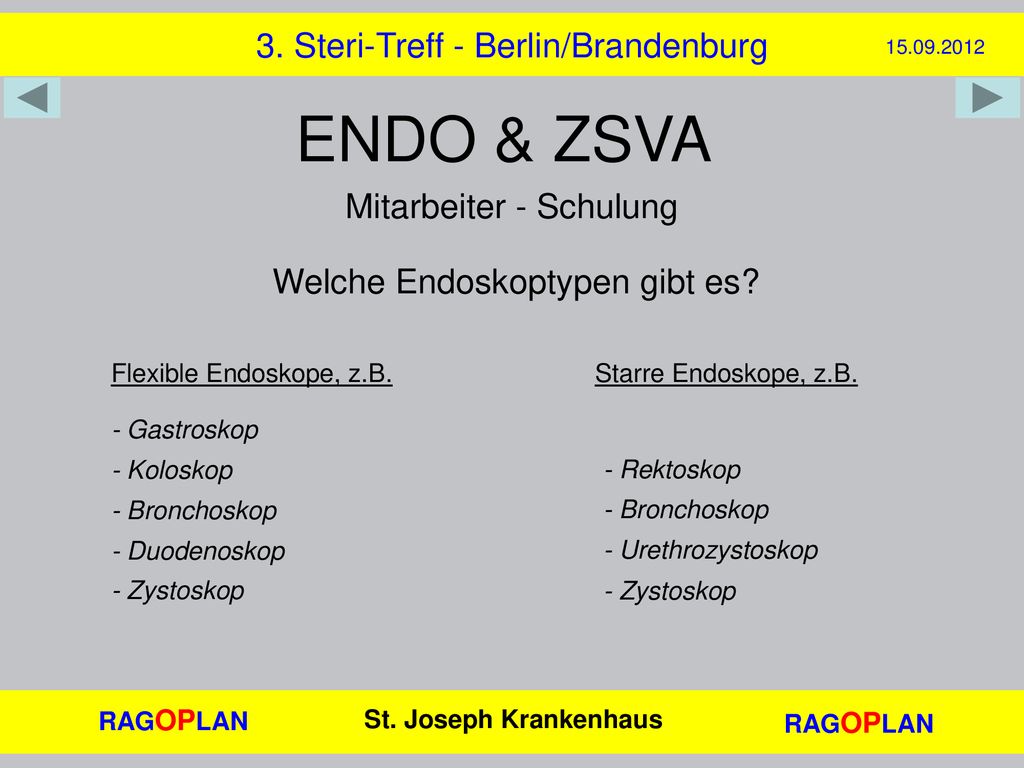 ENDO & ZSVA 3. Steri-Treff - Berlin/Brandenburg Mitarbeiter - Schulung