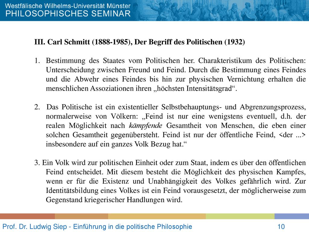 Prof. Dr. Ludwig Siep - Einführung in die politische Philosophie