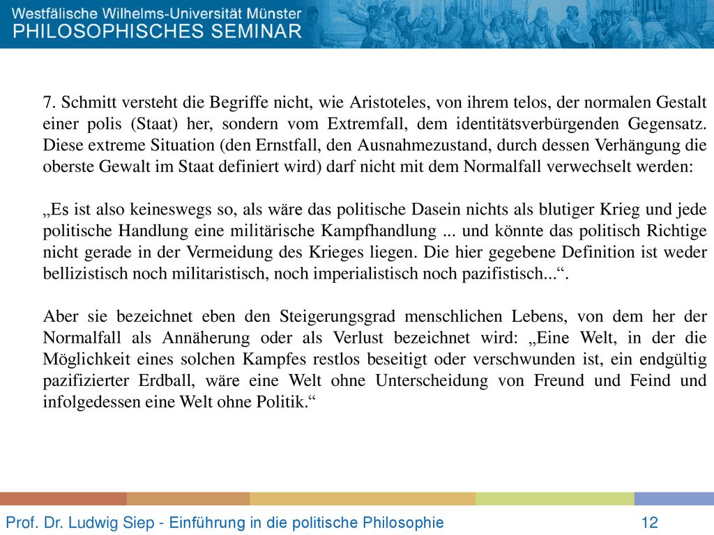 Prof. Dr. Ludwig Siep - Einführung in die politische Philosophie