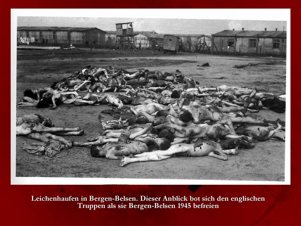 Leichenhaufen in Bergen-Belsen
