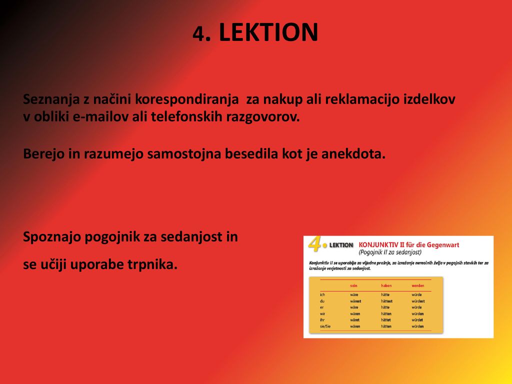 4. LEKTION Seznanja z načini korespondiranja za nakup ali reklamacijo izdelkov. v obliki  ov ali telefonskih razgovorov.