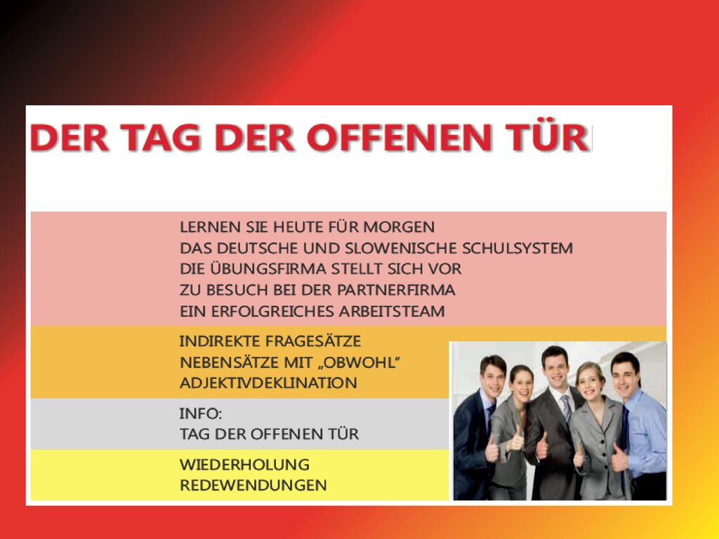 LERNEN SIE HEUTE FÜR MORGEN DAS DEUTSCHE UND SLOWENISCHE SCHULSYSTEM