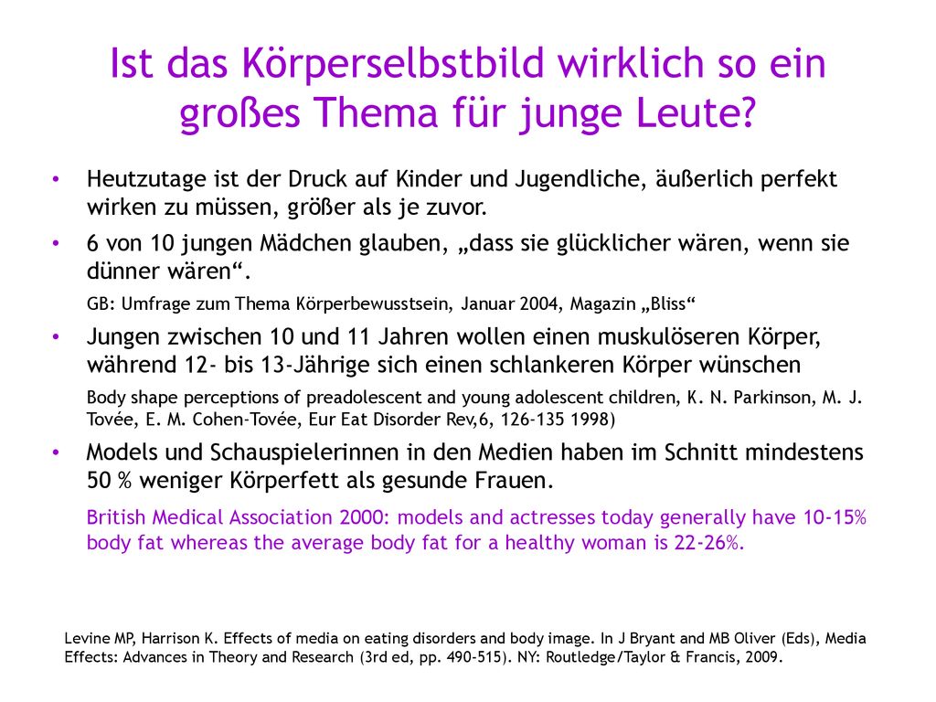 Ist das Körperselbstbild wirklich so ein großes Thema für junge Leute