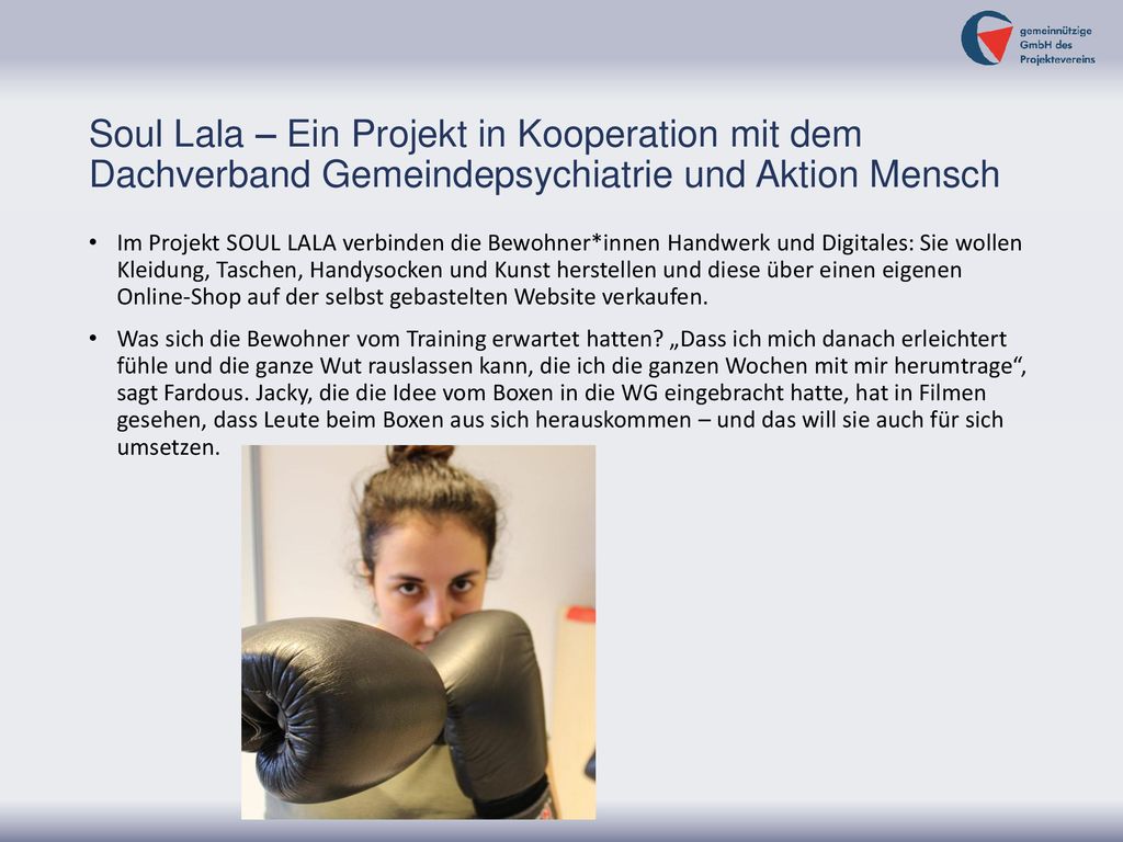 Soul Lala – Ein Projekt in Kooperation mit dem Dachverband Gemeindepsychiatrie und Aktion Mensch