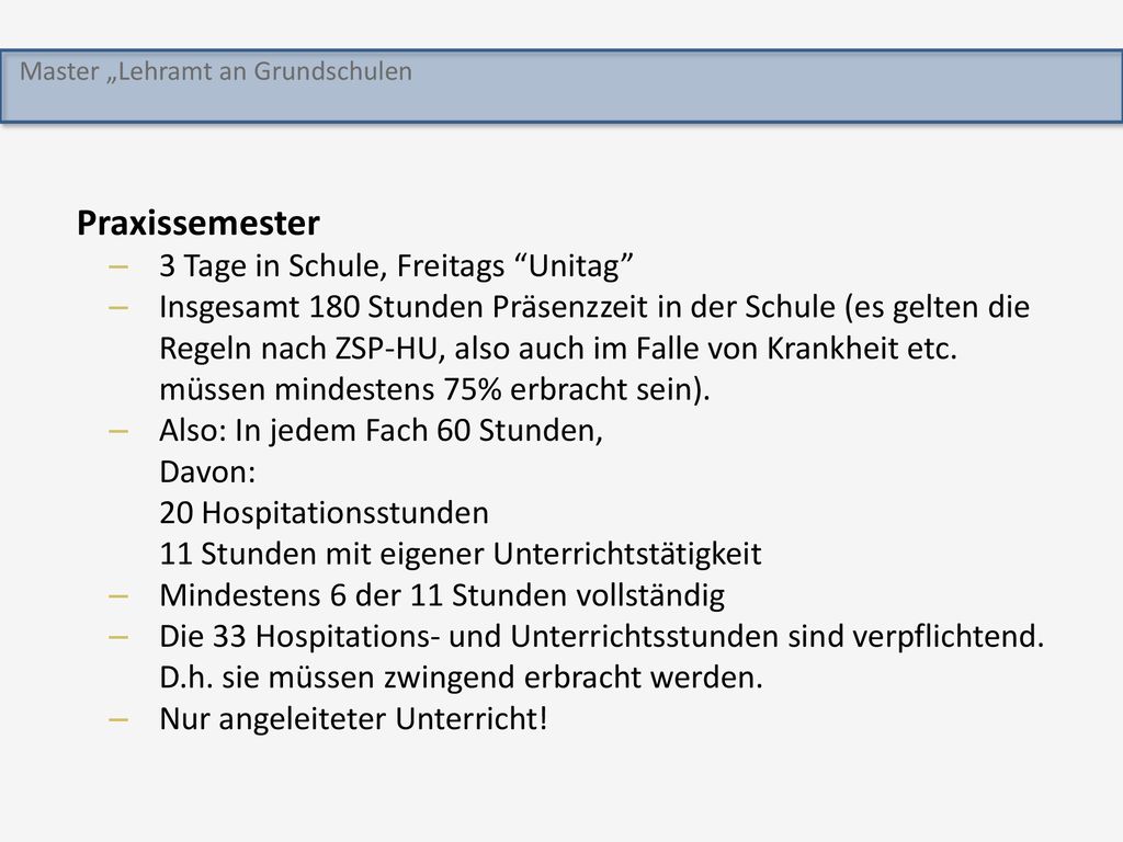 3 Tage in Schule, Freitags Unitag