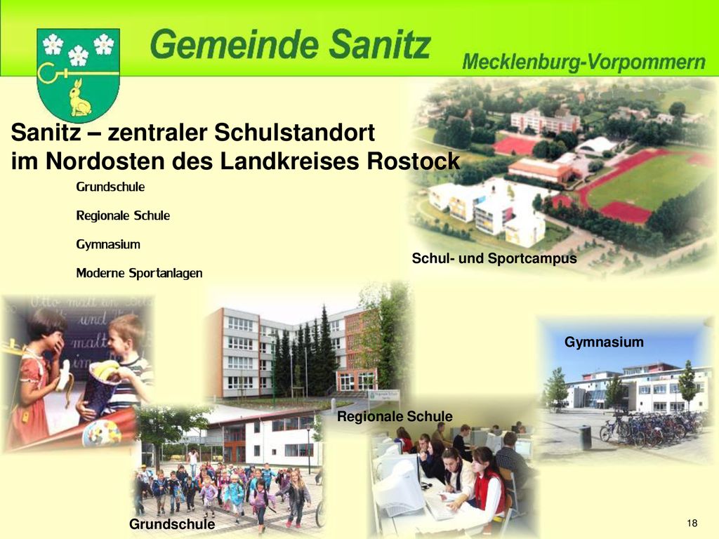 Sanitz – zentraler Schulstandort im Nordosten des Landkreises Rostock