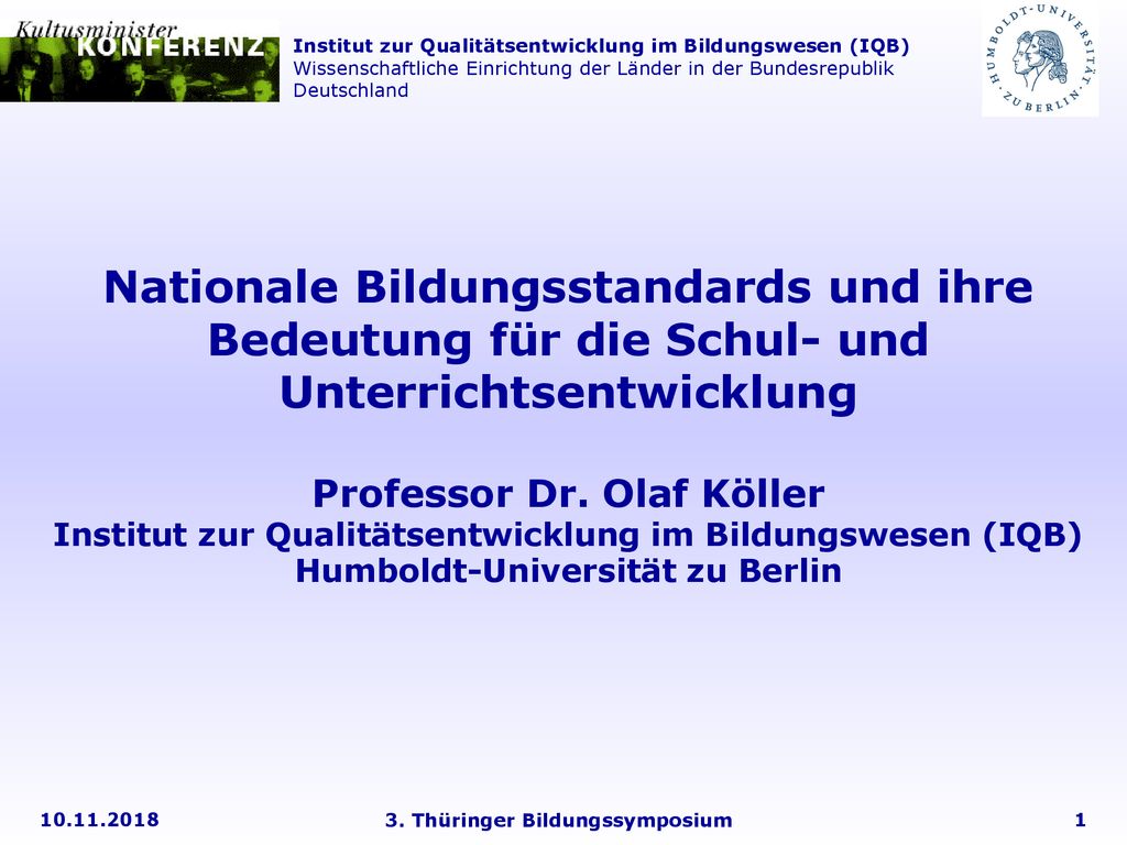 Nationale Bildungsstandards und ihre Bedeutung für die Schul- und Unterrichtsentwicklung