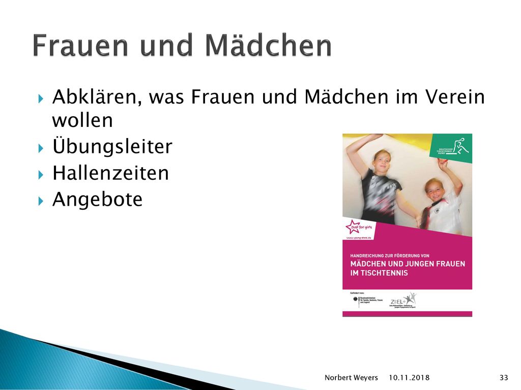 Frauen und Mädchen Abklären, was Frauen und Mädchen im Verein wollen