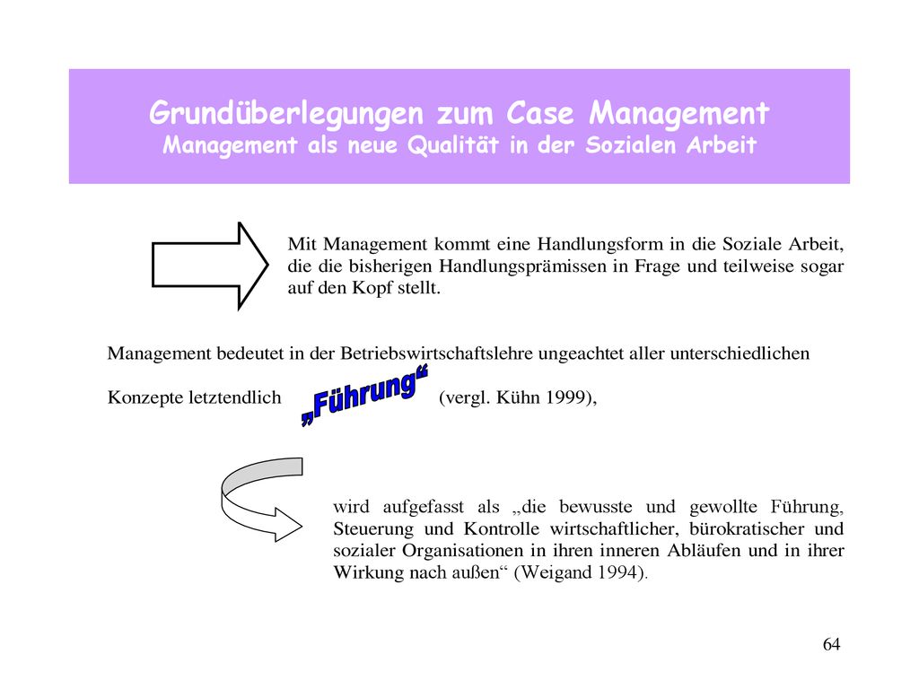 Grundüberlegungen zum Case Management Management als neue Qualität in der Sozialen Arbeit