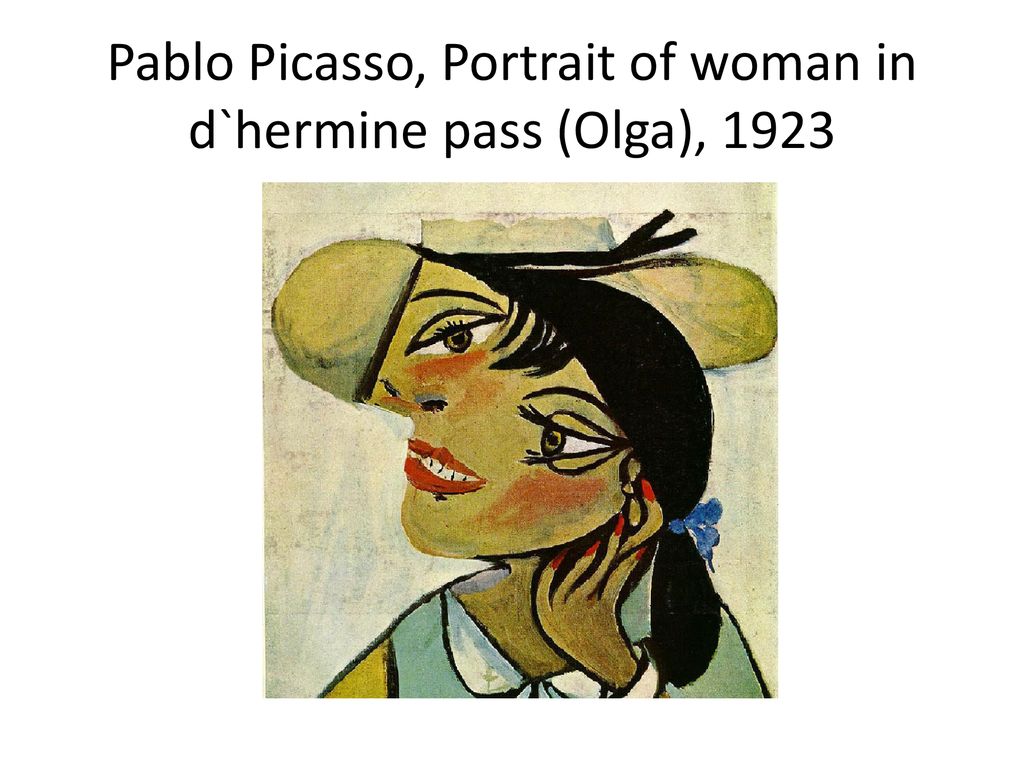 Pablo Picasso, Portrait of woman in d`hermine pass (Olga), 1923