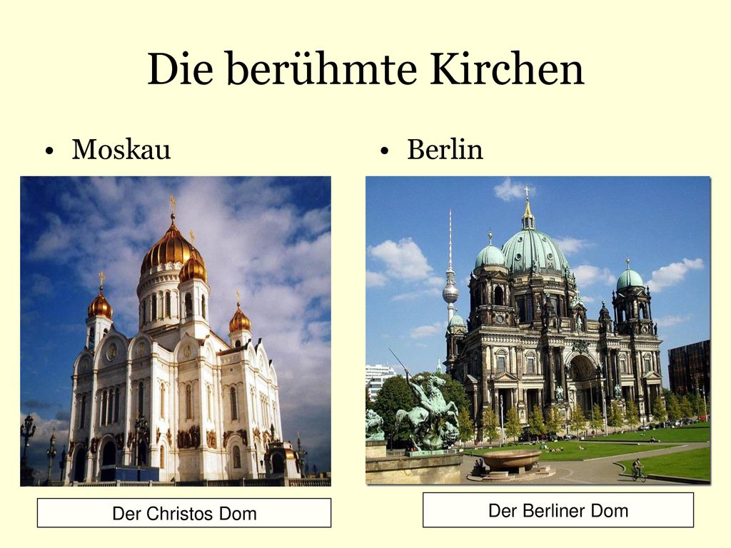 Die berühmte Kirchen Moskau Berlin Der Berliner Dom Der Christos Dom