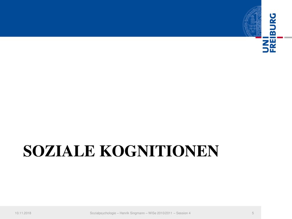 Sozialpsychologie – Henrik Singmann – WiSe 2010/2011 – Session 4