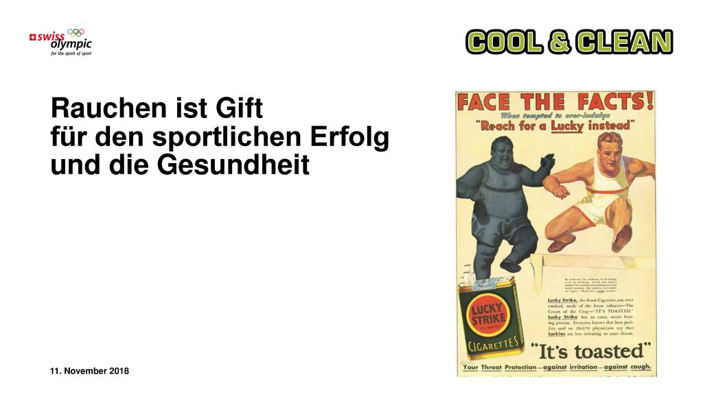 Rauchen ist Gift für den sportlichen Erfolg und die Gesundheit