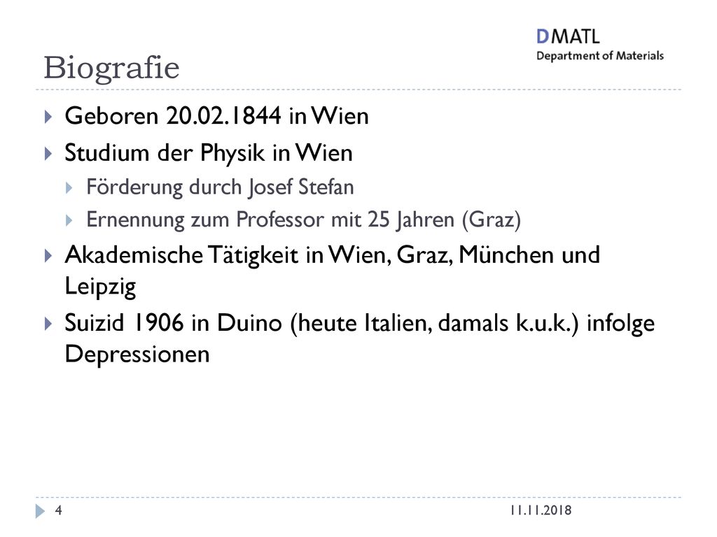 Biografie Geboren in Wien Studium der Physik in Wien