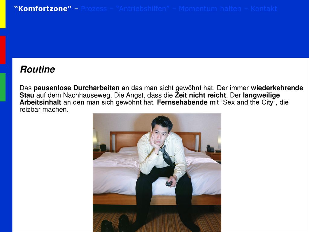 Komfortzone – Prozess – Antriebshilfen – Momentum halten – Kontakt