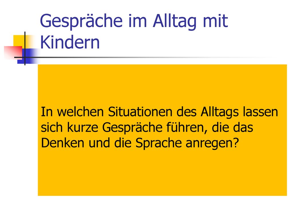 Gespräche im Alltag mit Kindern