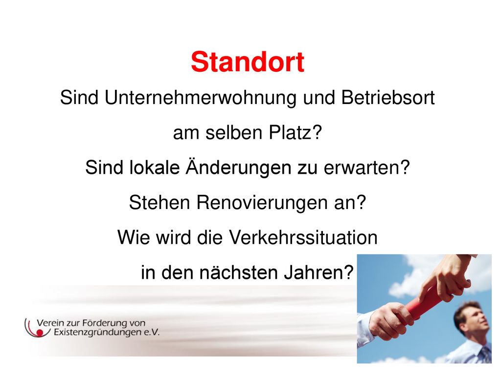 Standort Sind Unternehmerwohnung und Betriebsort am selben Platz