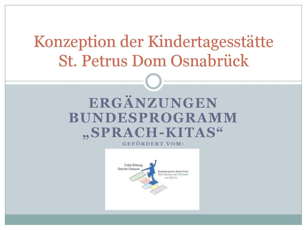 Konzeption der Kindertagesstätte St. Petrus Dom Osnabrück