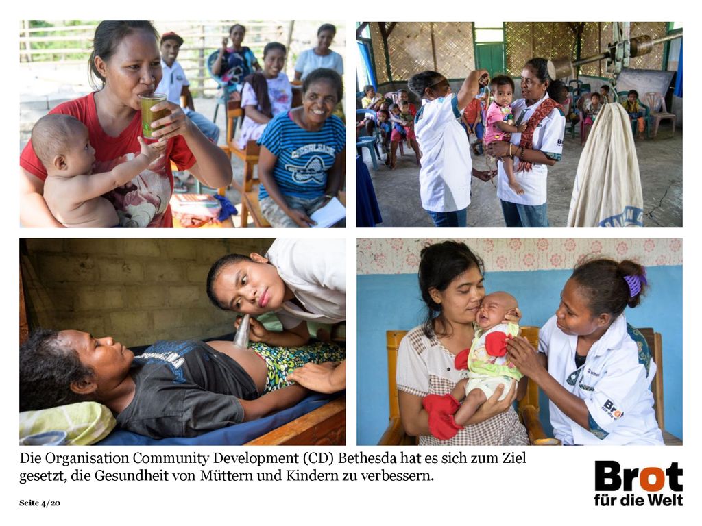 Die Organisation Community Development (CD) Bethesda hat es sich zum Ziel gesetzt, die Gesundheit von Müttern und Kindern zu verbessern.