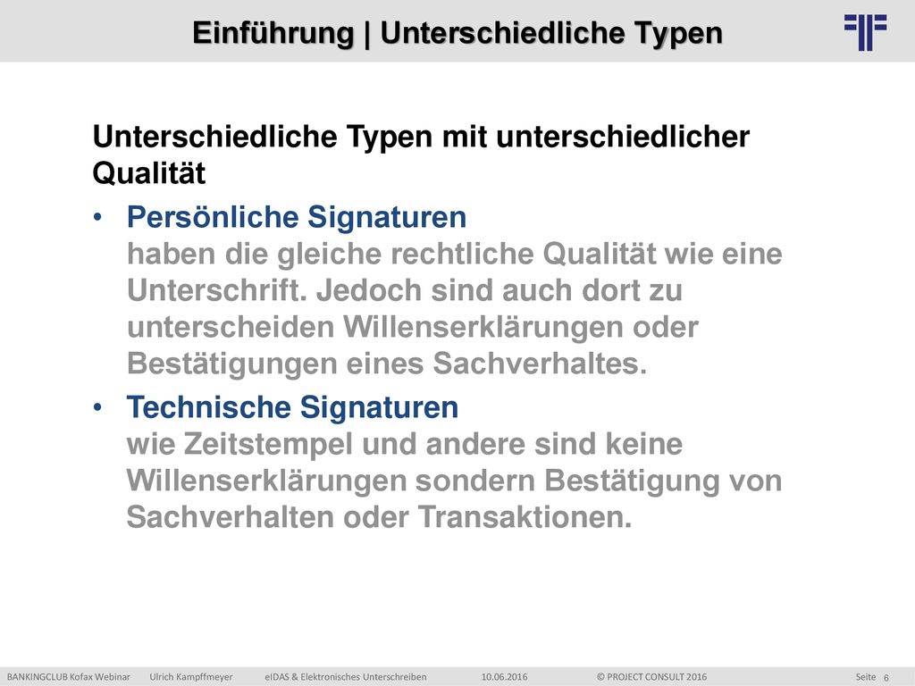 Einführung | Unterschiedliche Typen
