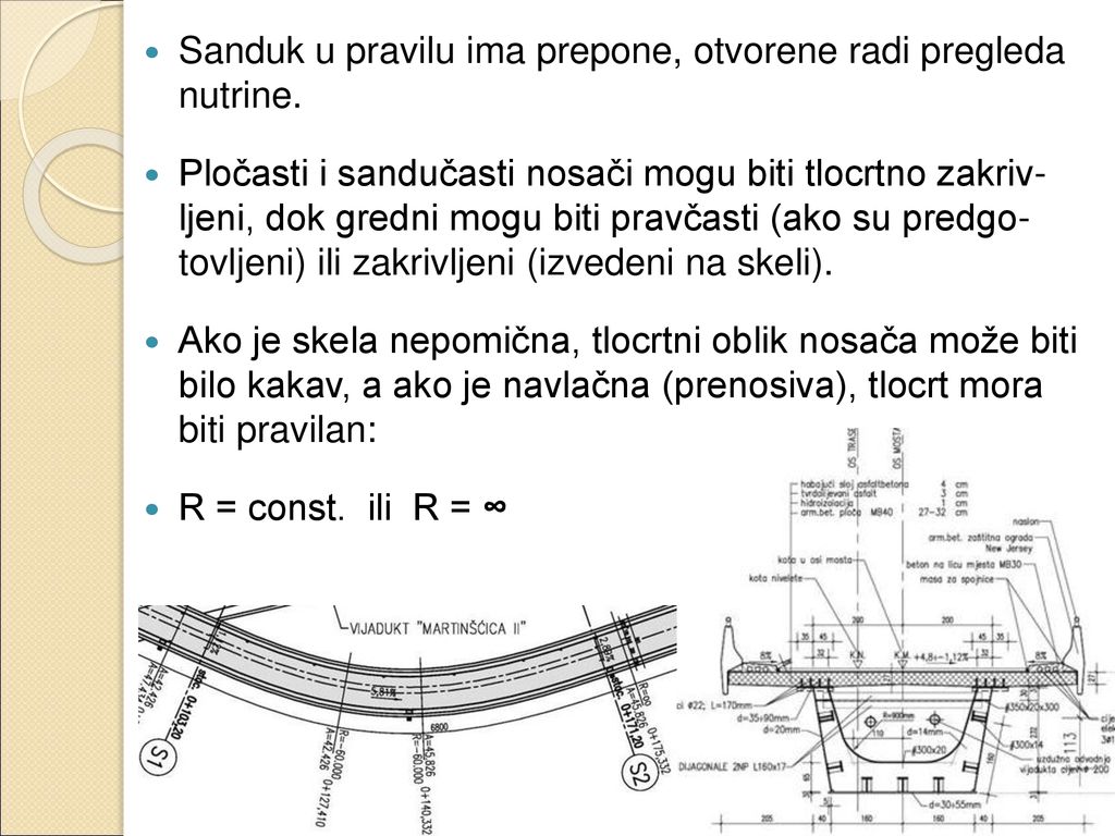 Sanduk u pravilu ima prepone, otvorene radi pregleda nutrine.