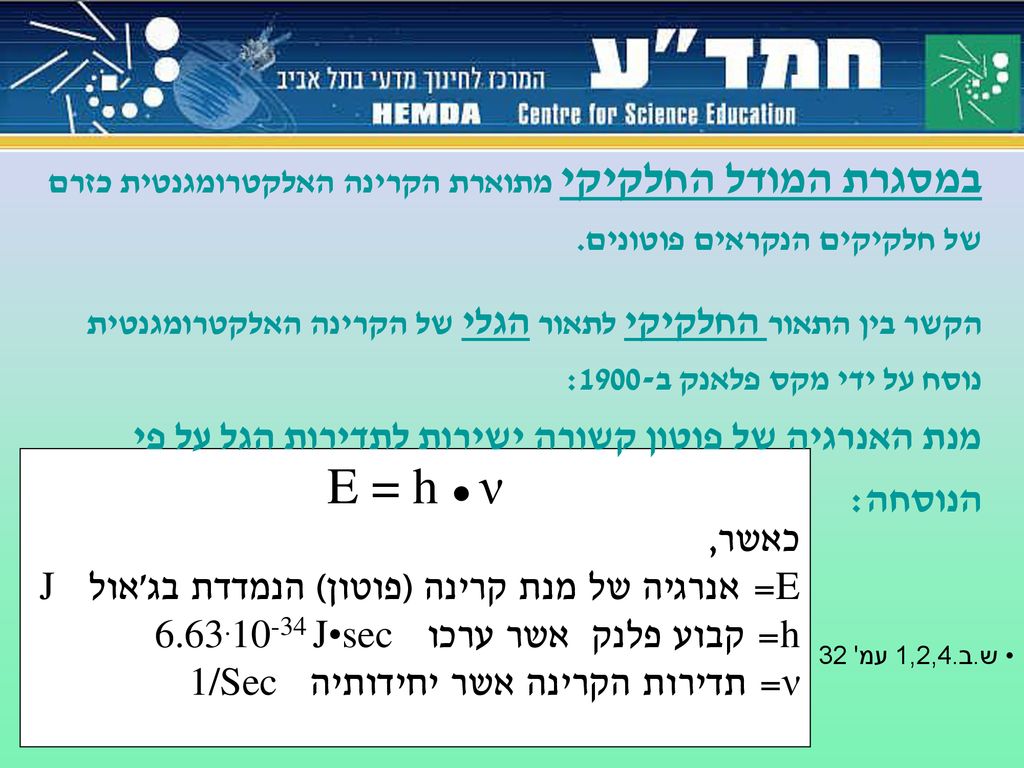 במסגרת המודל החלקיקי מתוארת הקרינה האלקטרומגנטית כזרם של חלקיקים הנקראים פוטונים.