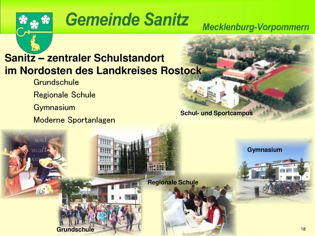 Sanitz – zentraler Schulstandort im Nordosten des Landkreises Rostock