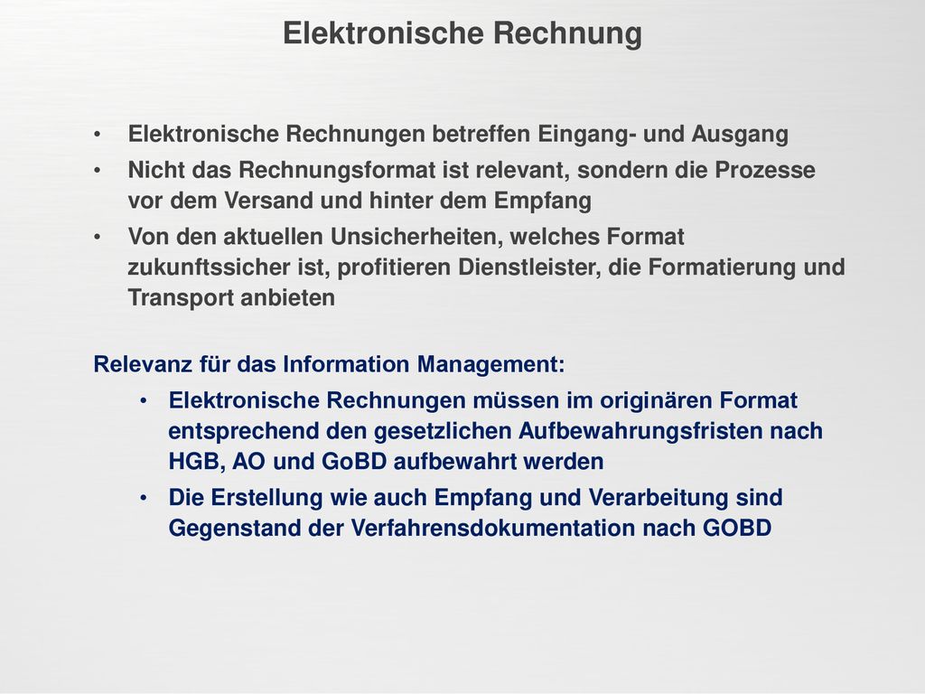 Elektronische Rechnung