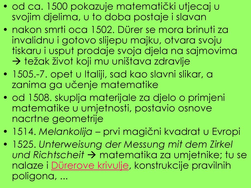 od ca pokazuje matematički utjecaj u svojim djelima, u to doba postaje i slavan